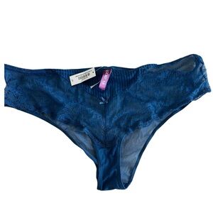 Adore Me Plus Size Blue Lace Sexy Thong‎  Panties Plus Size Curvy Lingerie 3x